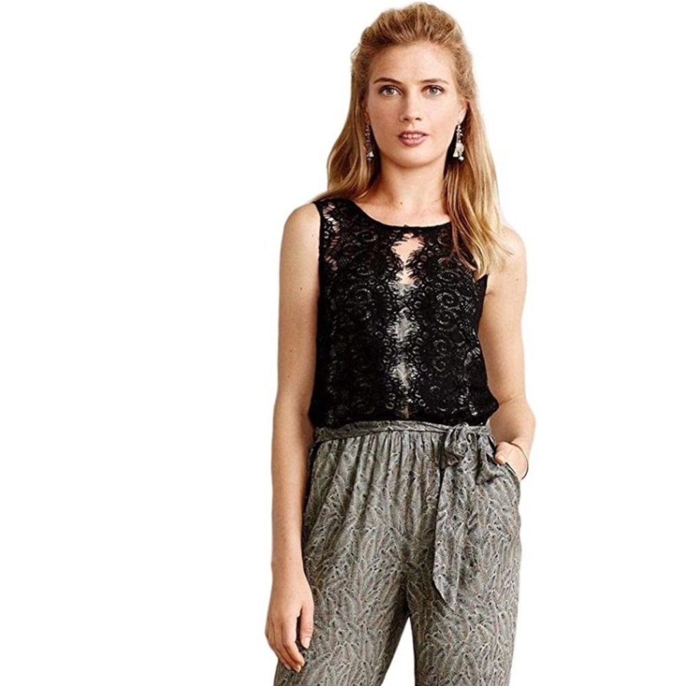 Anthropologie Elevenses Lace Medley Jumpsuit 12